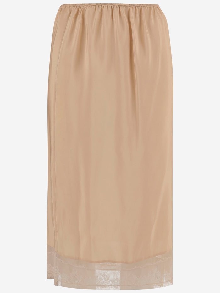 Carven Skirts Beige Seta