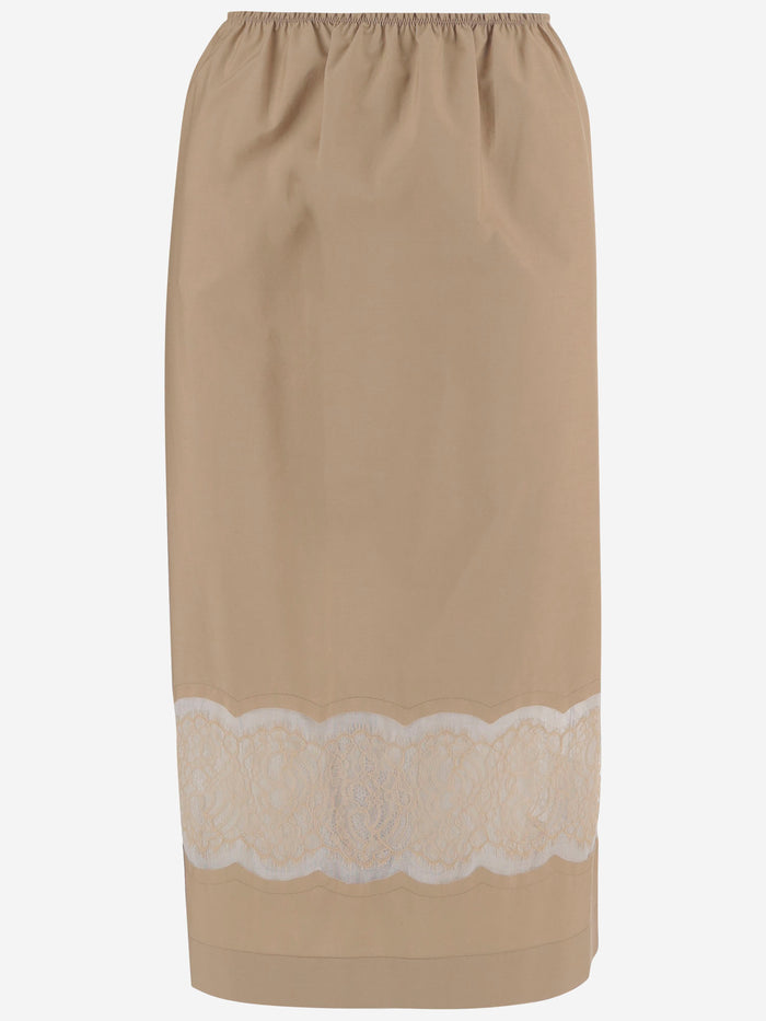 Carven Skirts Beige Cotone
