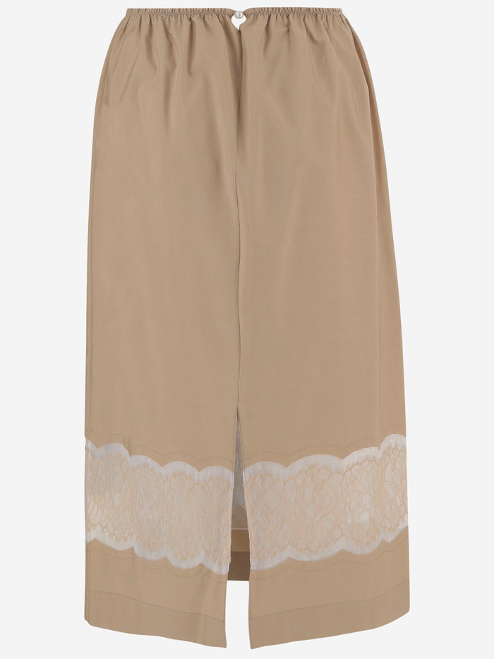 Carven Skirts Beige Cotone