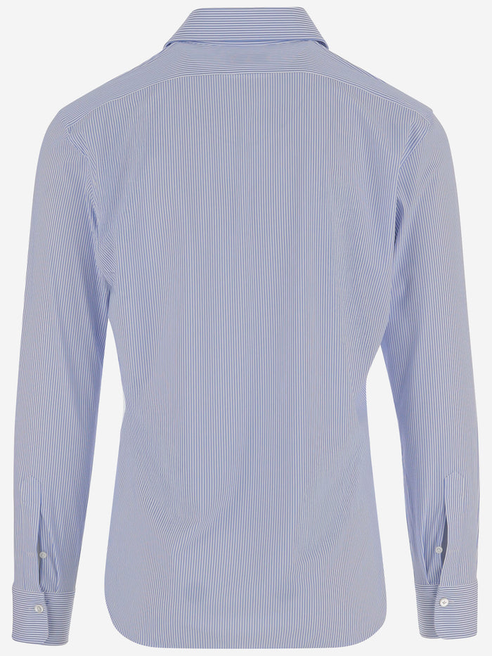 Gherardi Shirts Light Blue Nylon Elastane