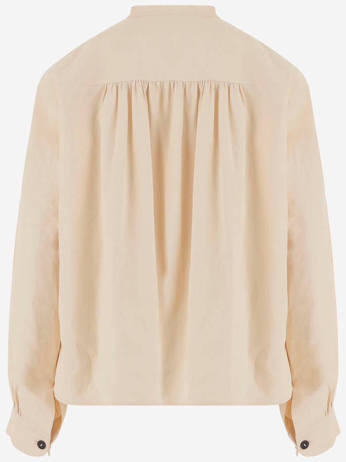 Jil Sander Shirts White Tessuto Primario: Lino