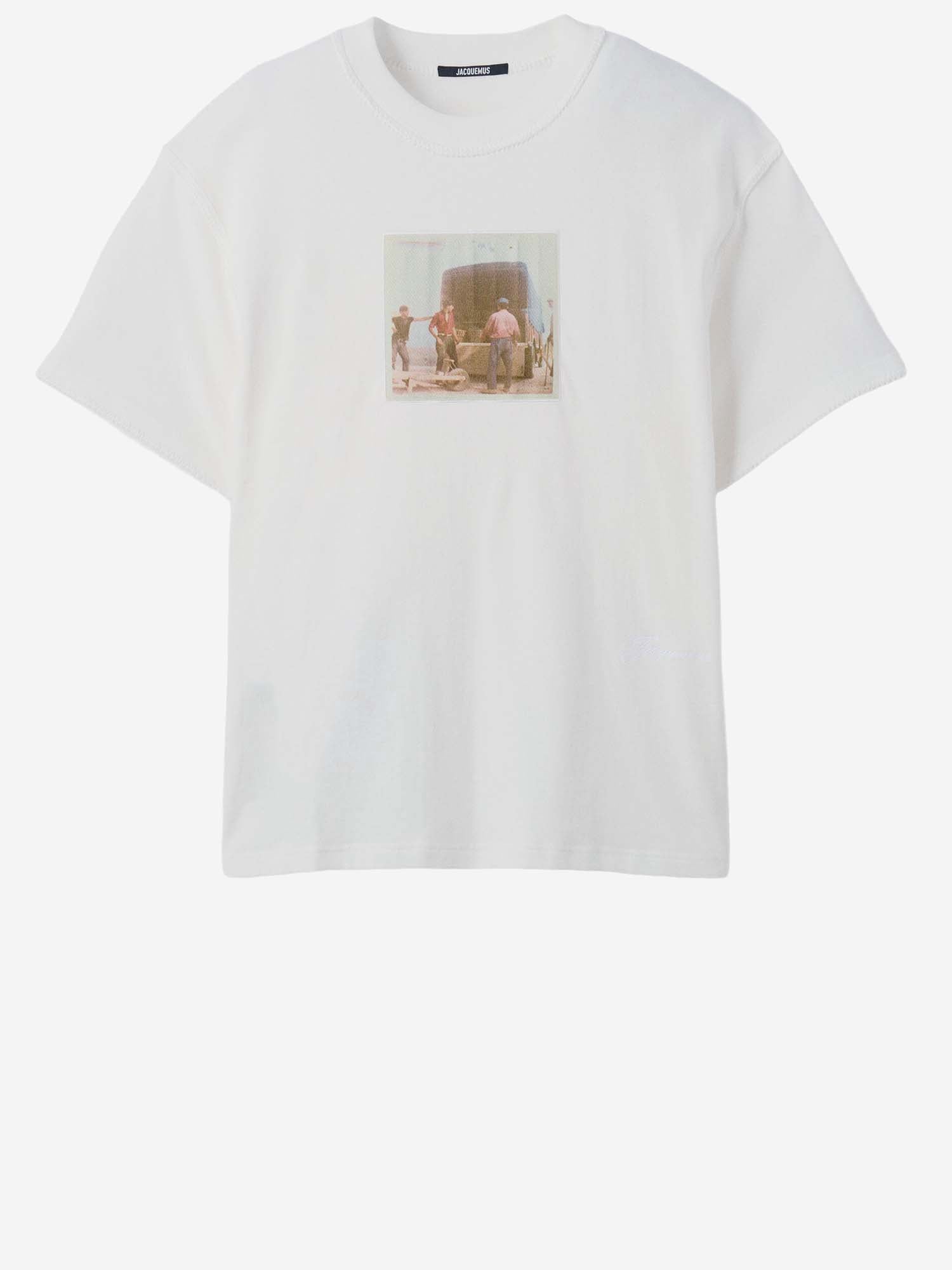JACQUEMUS T-shirts and Polos White Cotone