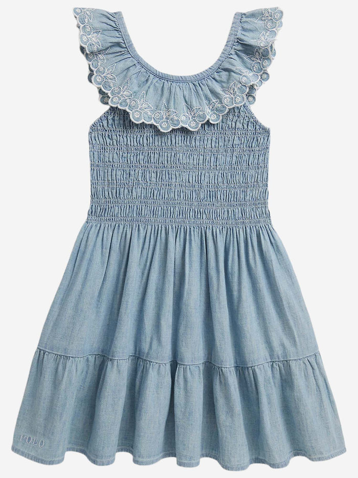 Polo Ralph Lauren Dresses Clear Blue Cotone