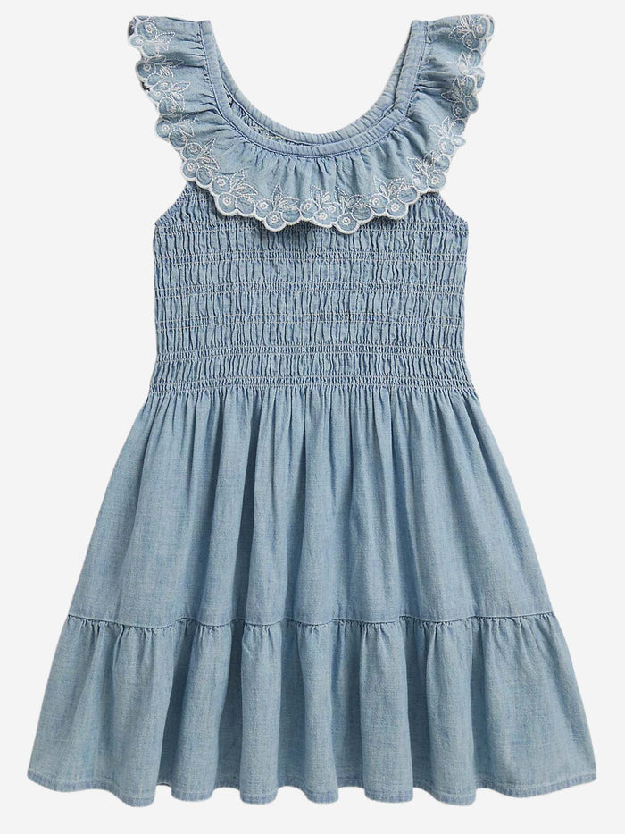Polo Ralph Lauren Dresses Clear Blue Cotone