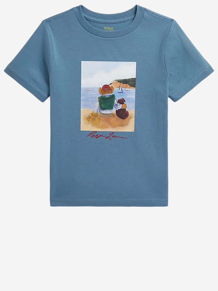 Polo Ralph Lauren T-shirts and Polos Blue Cotone