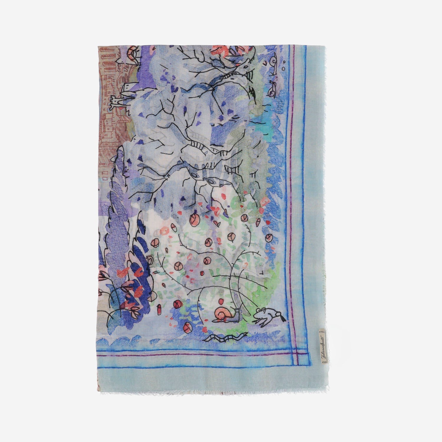 Faliero Sarti Scarfs Red Modal Silk