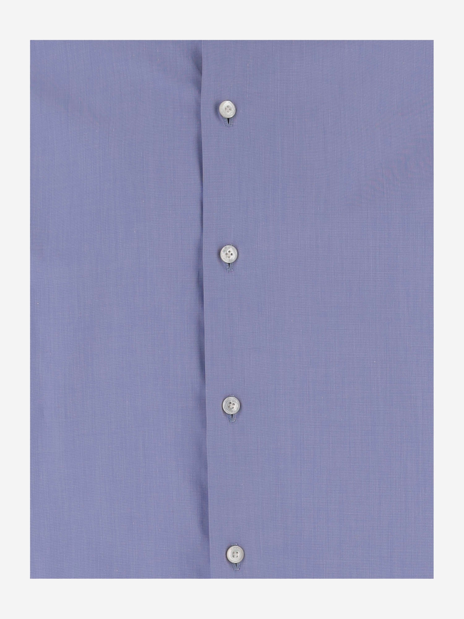 Finamore Shirts Blue Cotone