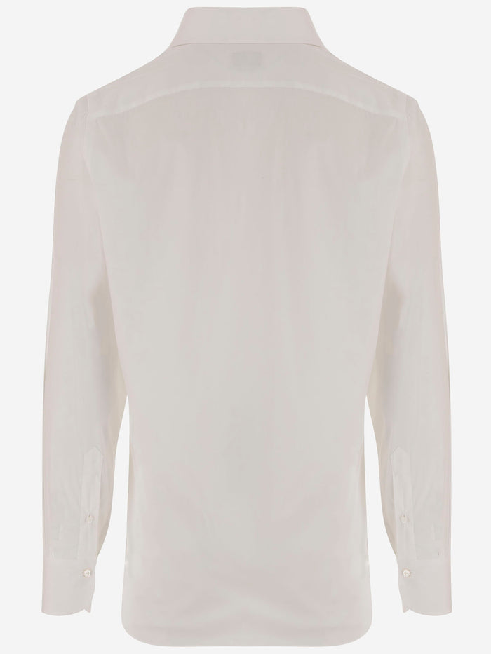Finamore Shirts White Cotone 26 Poliammide Elastan