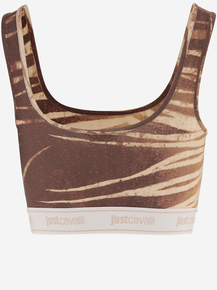 Just Cavalli Top Beige Poliestere