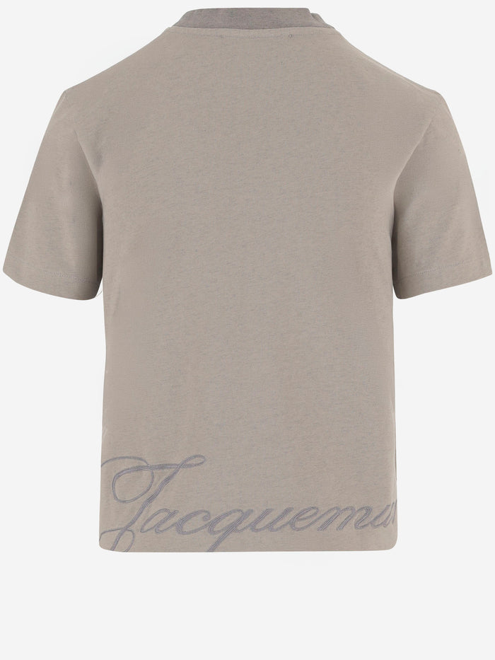 JACQUEMUS T-shirts and Polos Grey Cotone
