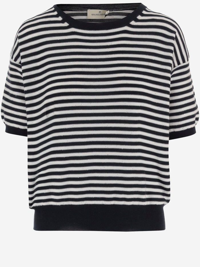 Bruno Manetti Sweaters Black Cotone