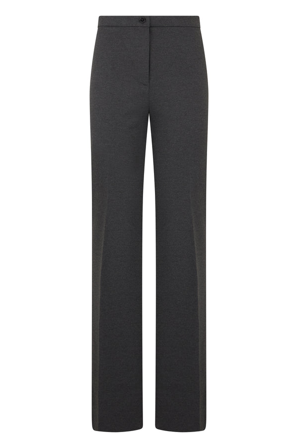 Trousers With Crease Crow Grey Viscose Trouser Suits