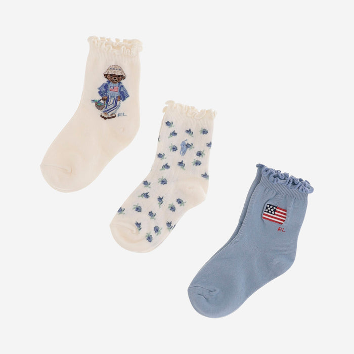 Polo Ralph Lauren Underwear Red Ivory Socks: Cotton