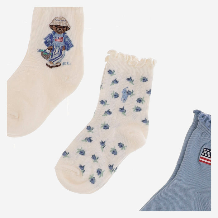 Polo Ralph Lauren Underwear Red Ivory Socks: Cotton