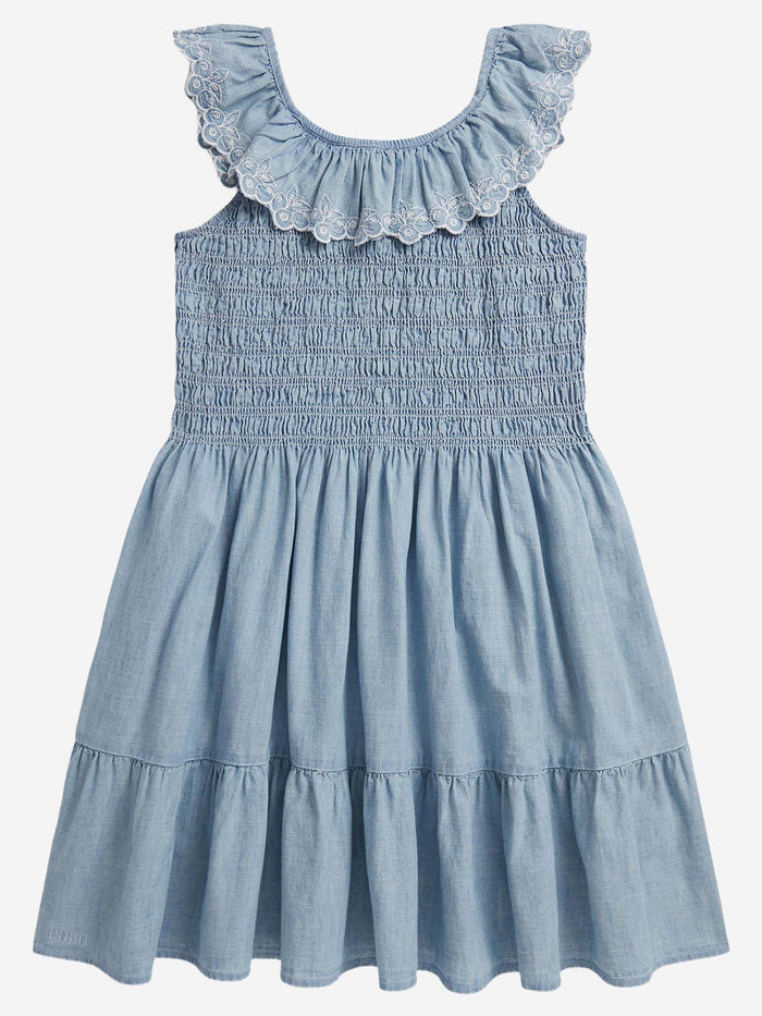 Polo Ralph Lauren Dresses Clear Blue Cotone