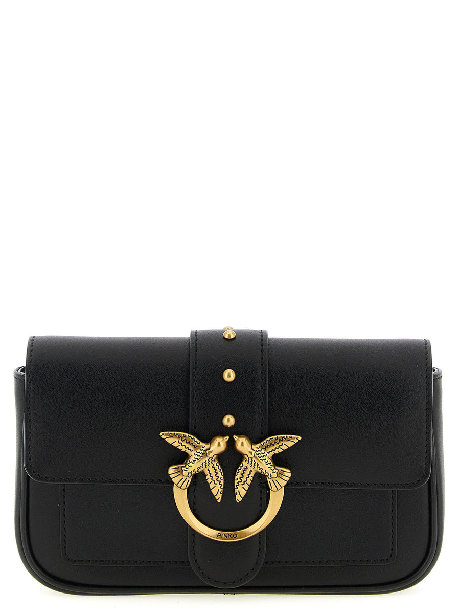 Pinko Pocket Love Crossbody Bag — Black