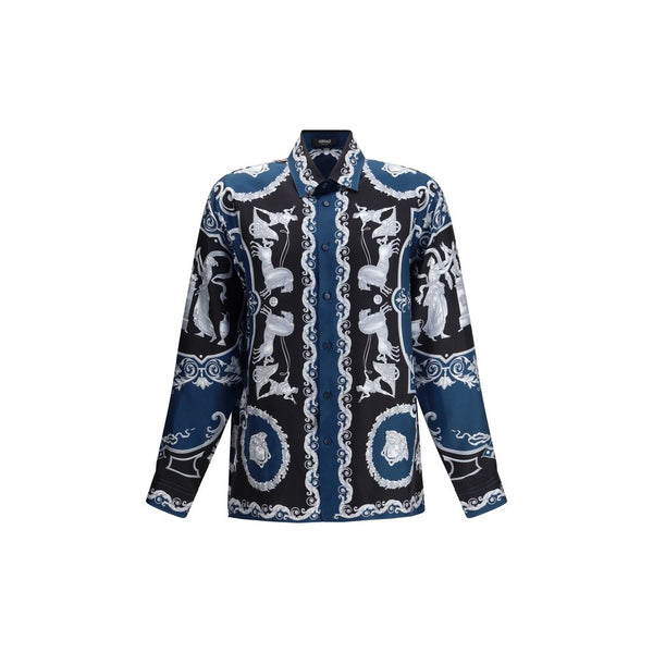 Versace 100% Silk shirt in blue