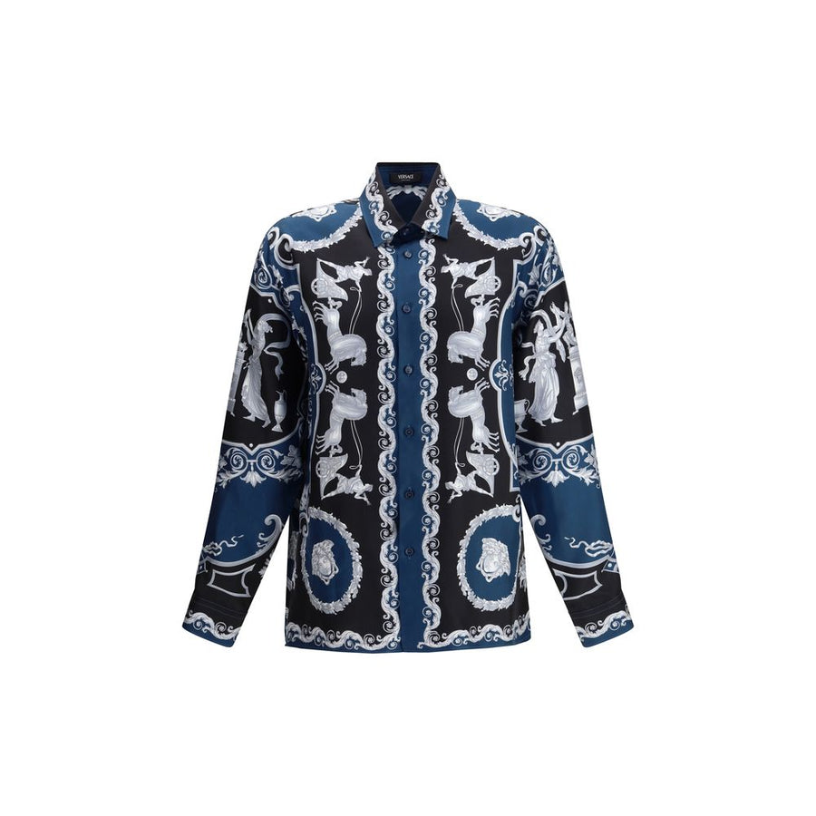 Versace 100% Silk shirt in blue