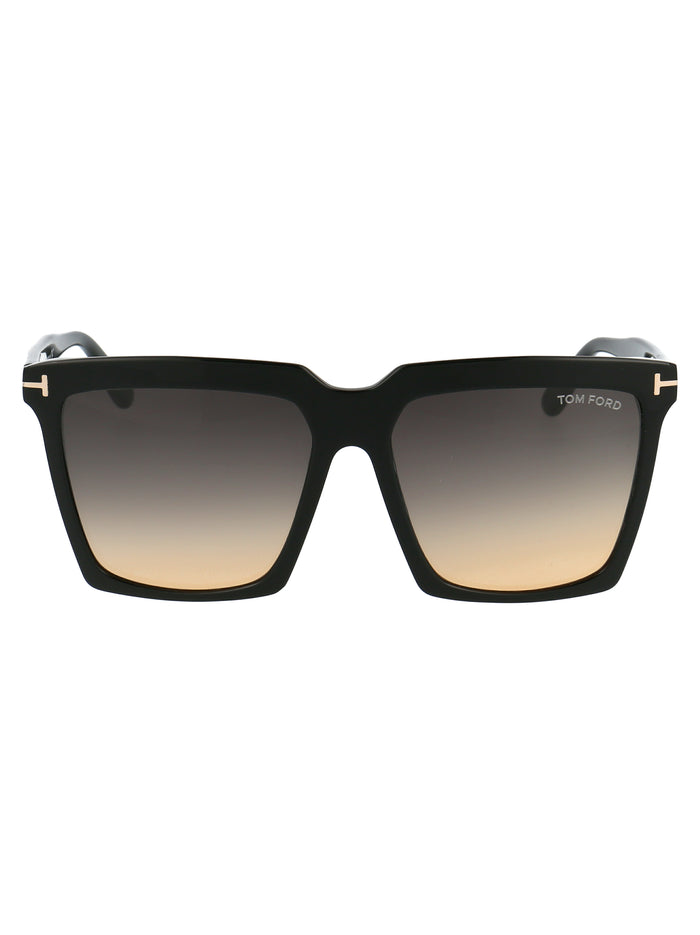 Ft0764 01b Nero Lucido / Fumo Grad Acetate Sunglasses