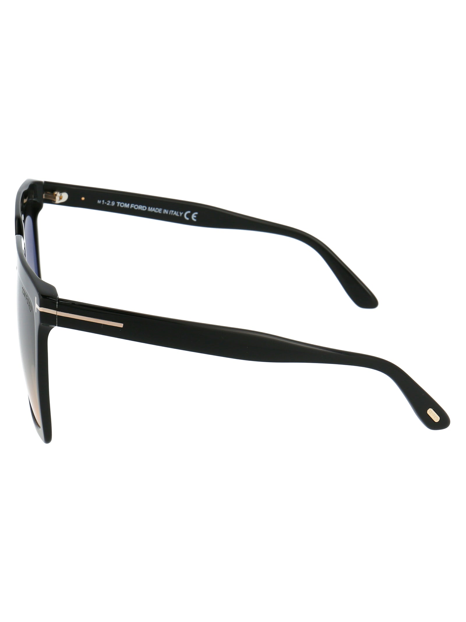 Ft0764 01b Nero Lucido / Fumo Grad Acetate Sunglasses