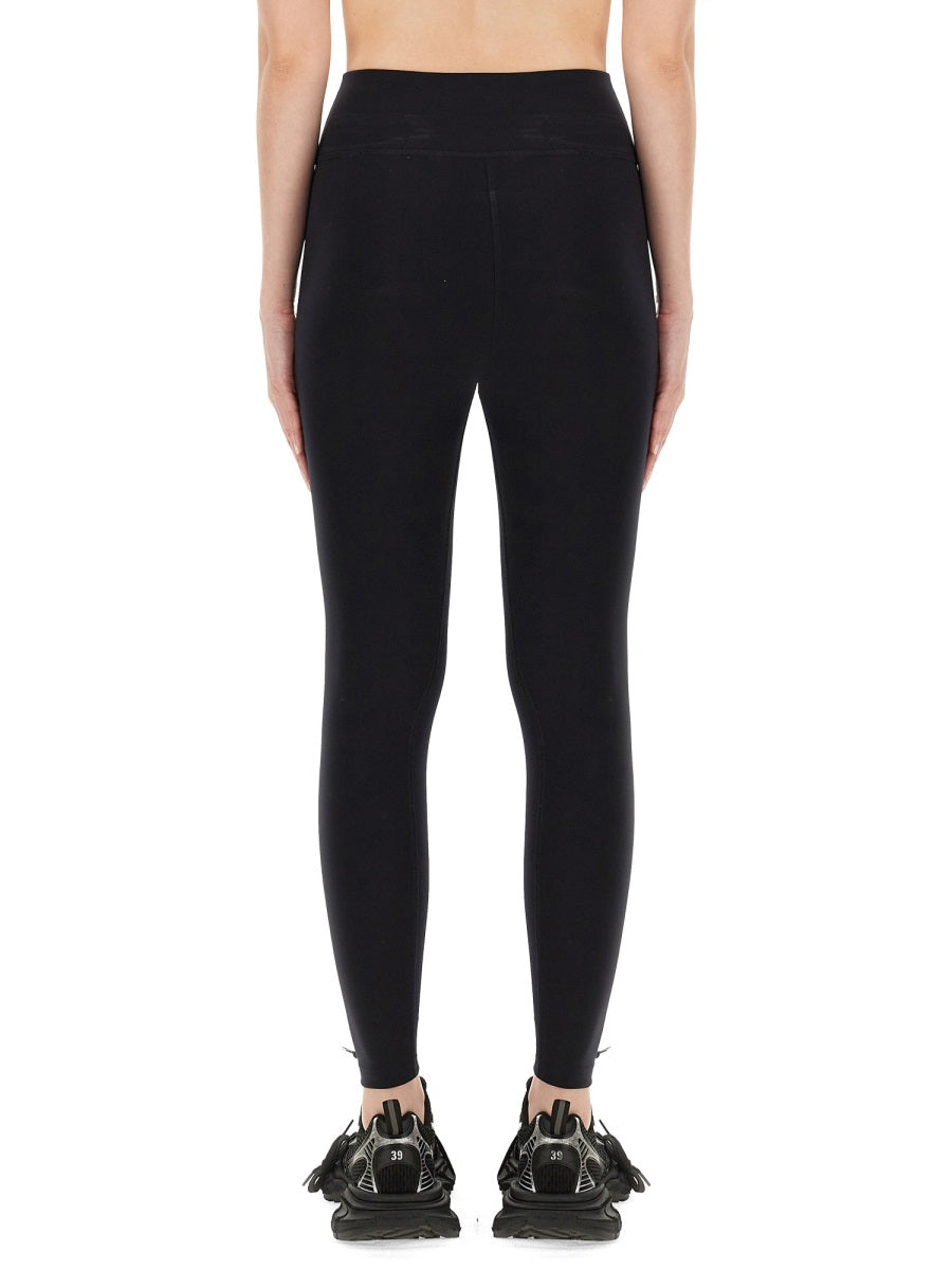 Leggings With Logo Black Polyamide Trousers