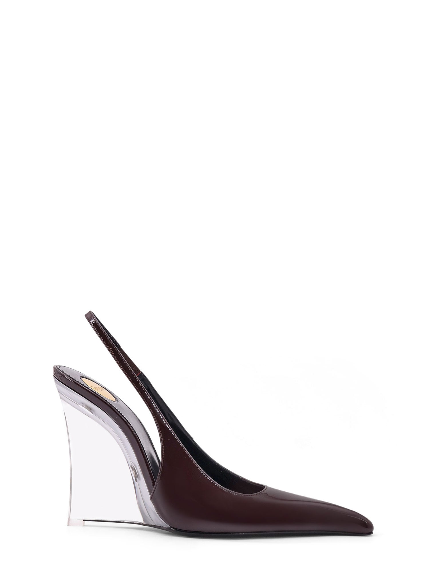 Saint Laurent With Heel Brown Pelle