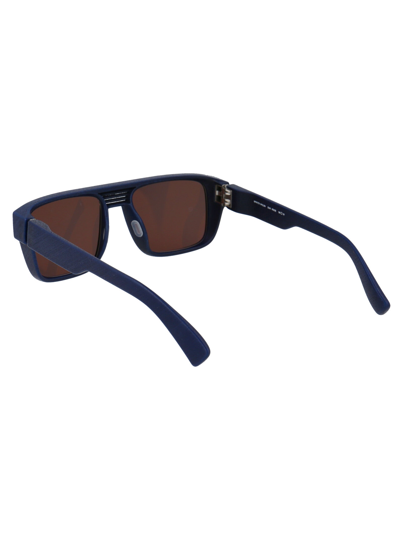 Ridge 325 Md25 Navy Blue Brown Solid Acetate Sunglasses