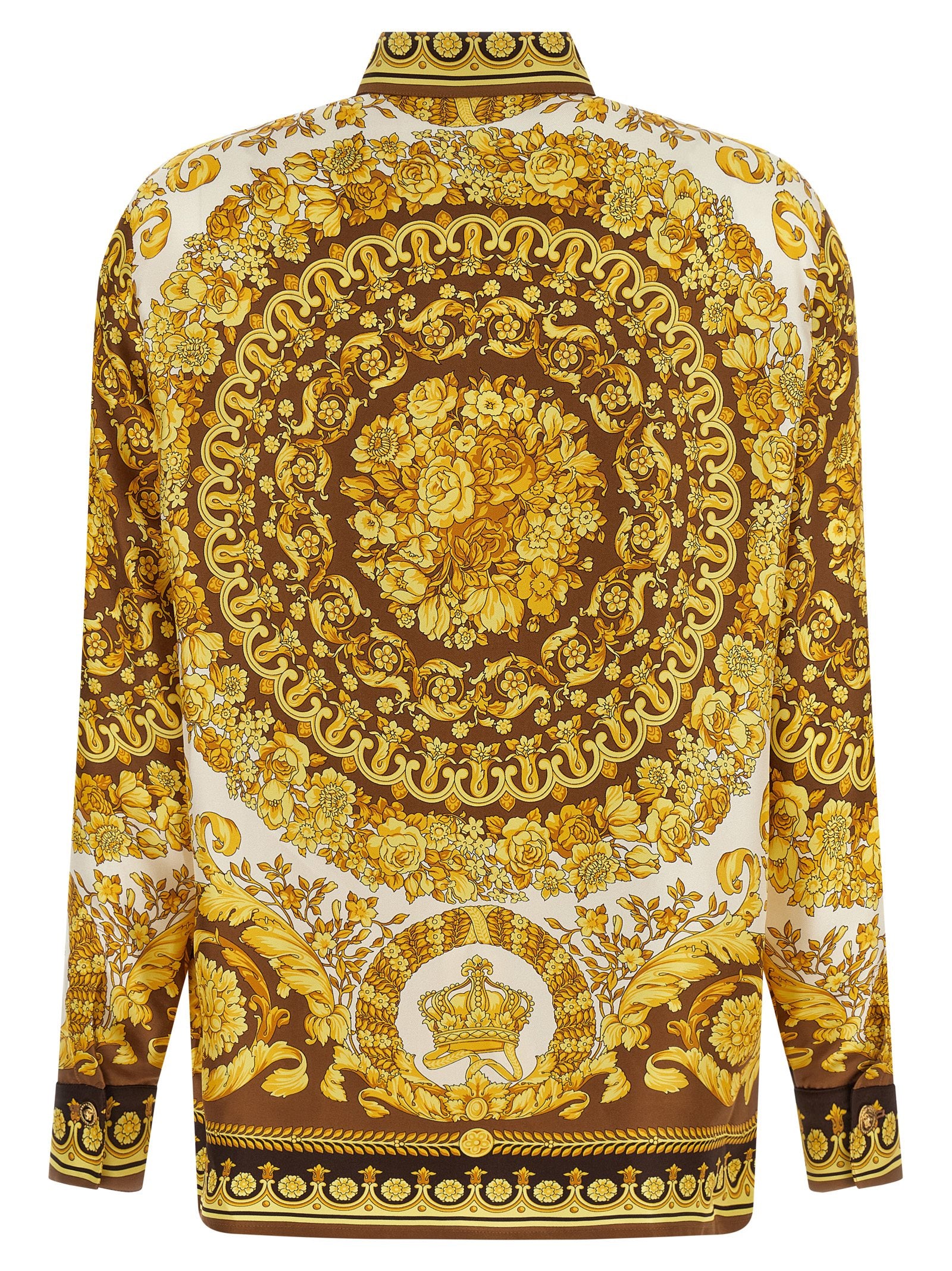 Barocco shirt Gold Silk Shirt, Blouse
