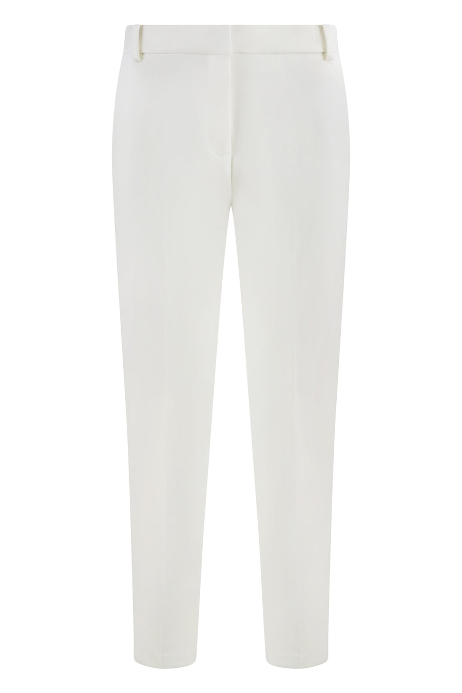 Bello Straight-Leg Trousers White Polyester Straight