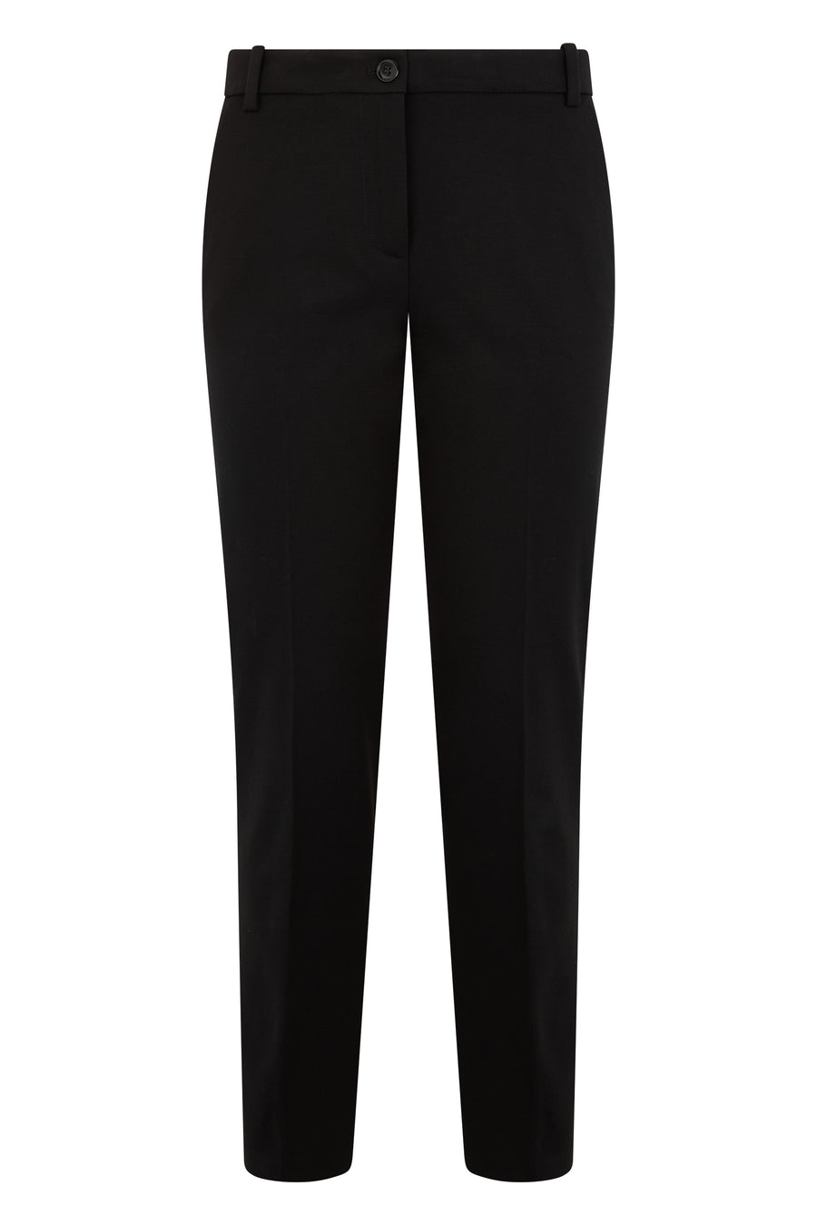 Slim Trousers Black Viscose Straight
