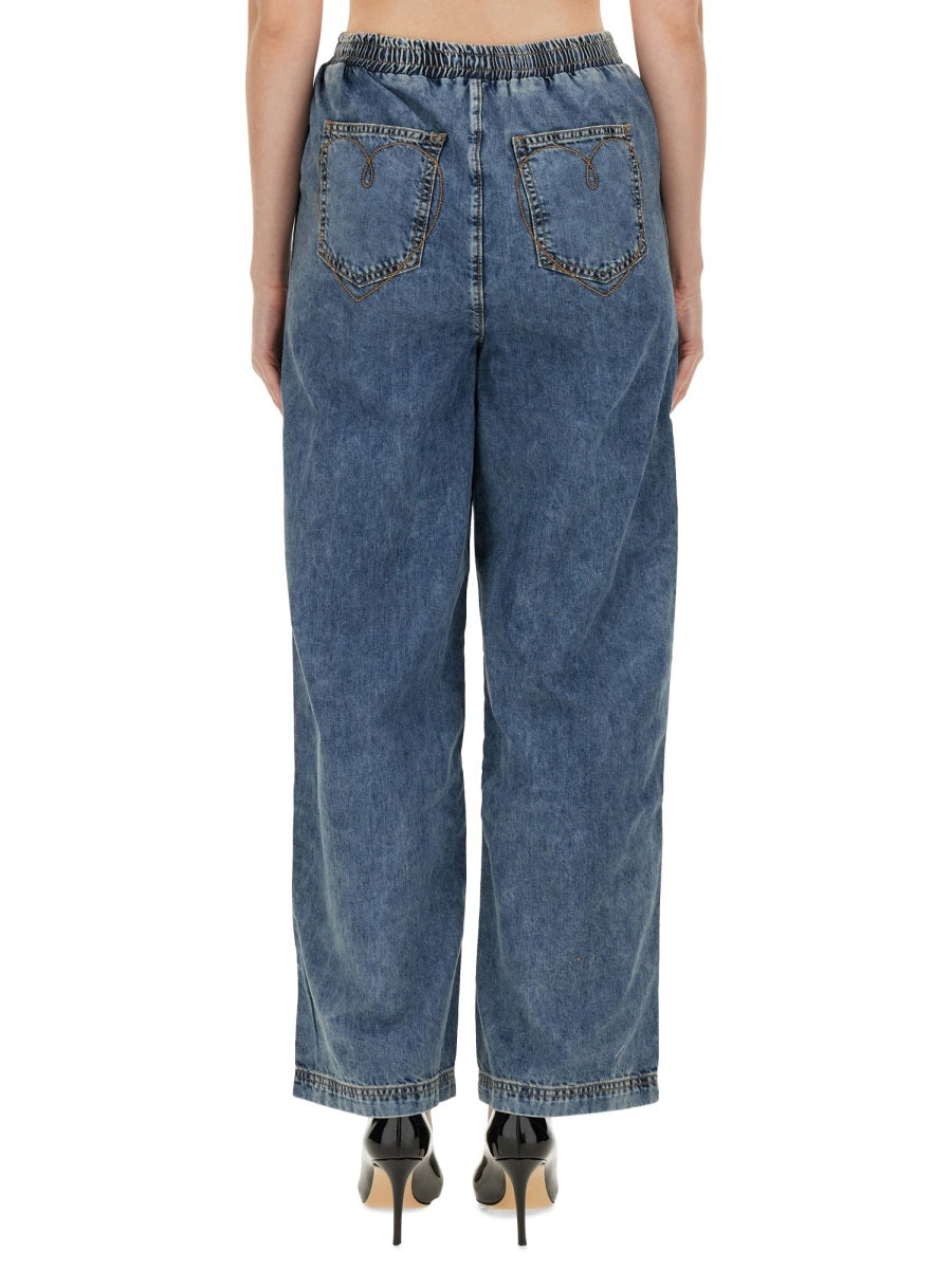 Wide Leg Jeans Denim Cotton