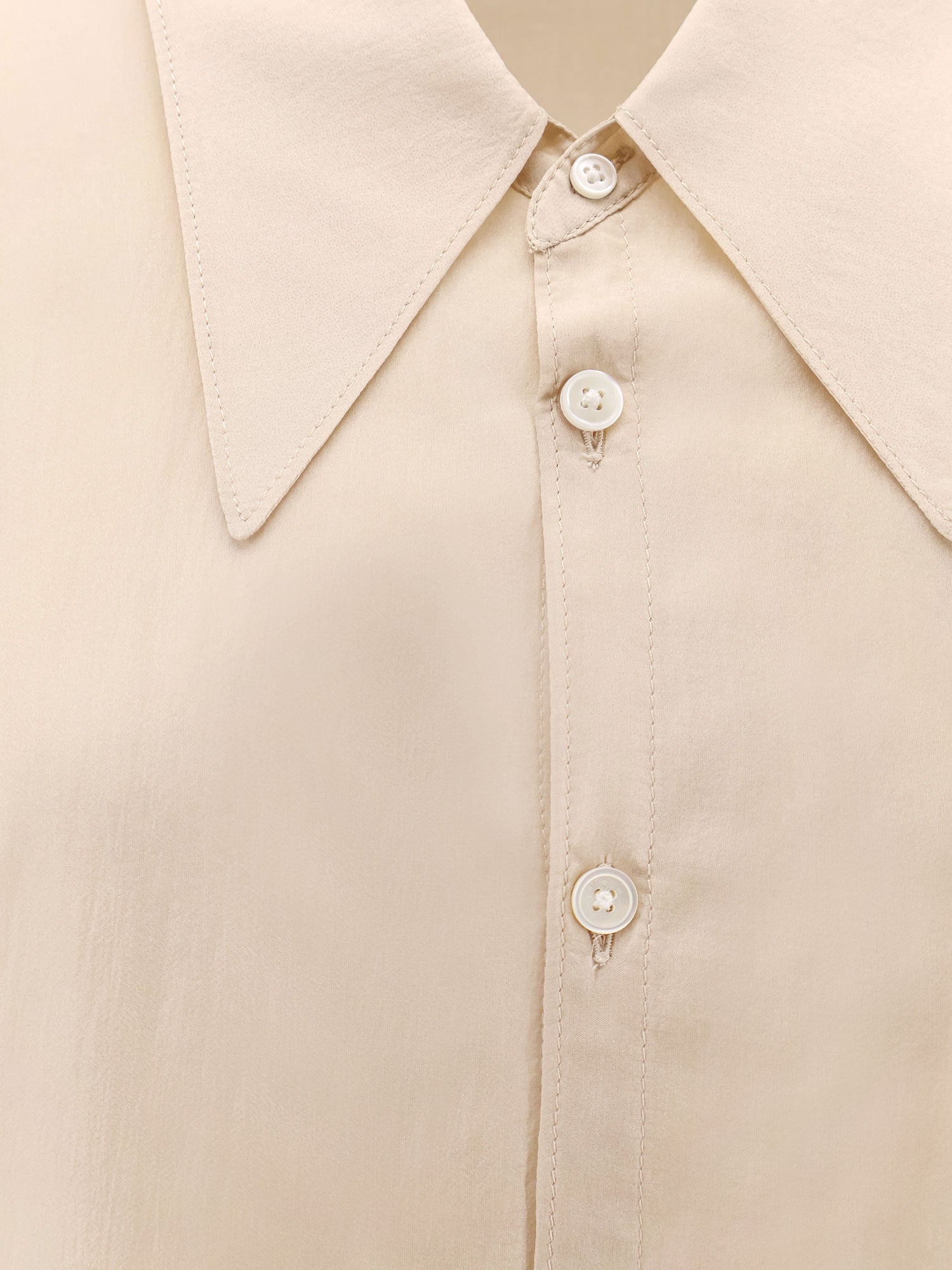 Lemaire Shirts Beige Seta