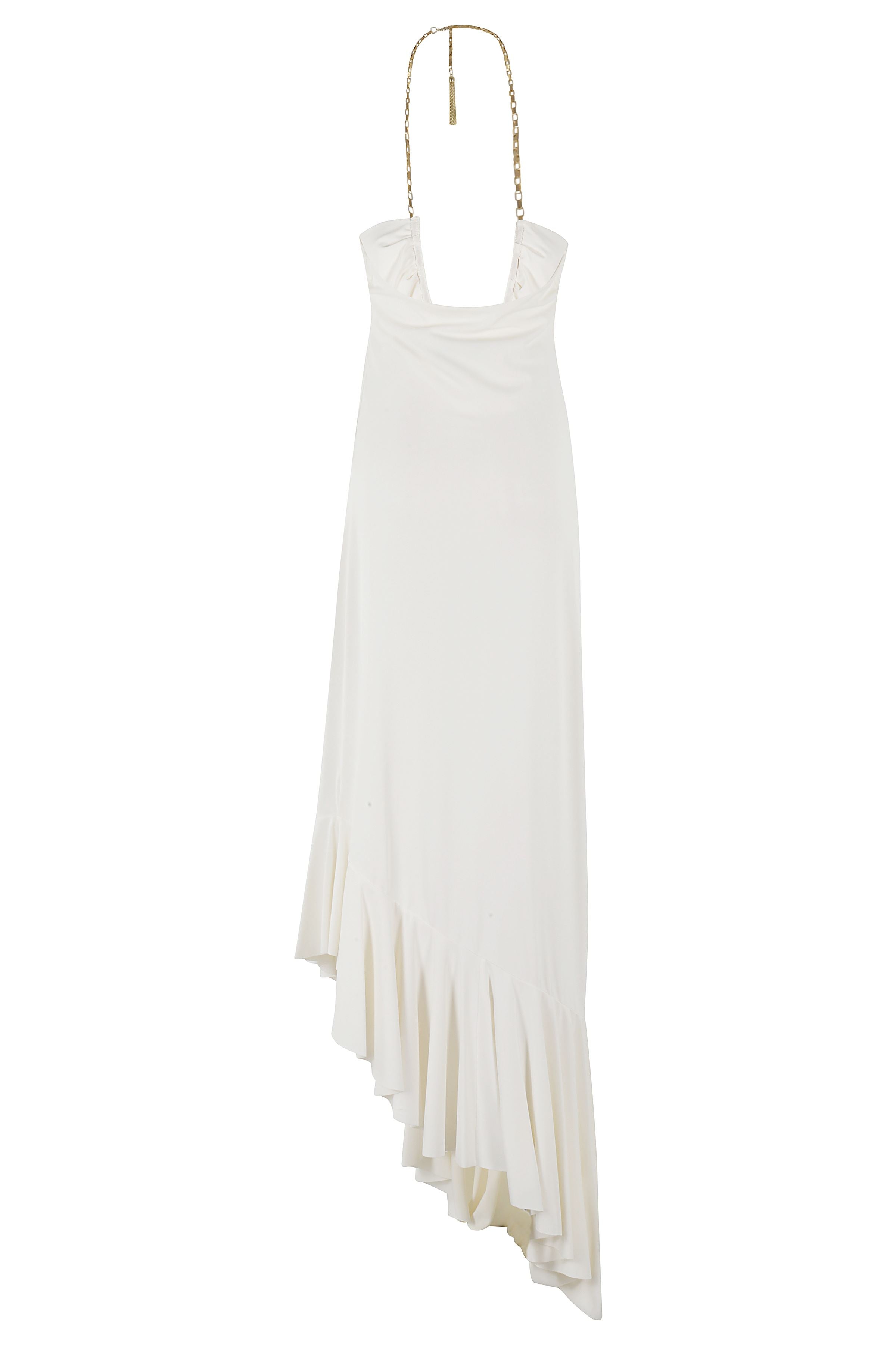 Dress In Fluid White Ac Pa Ea Abito