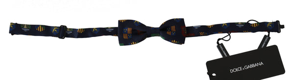 Dolce & Gabbana 100% Silk bow tie in blue
