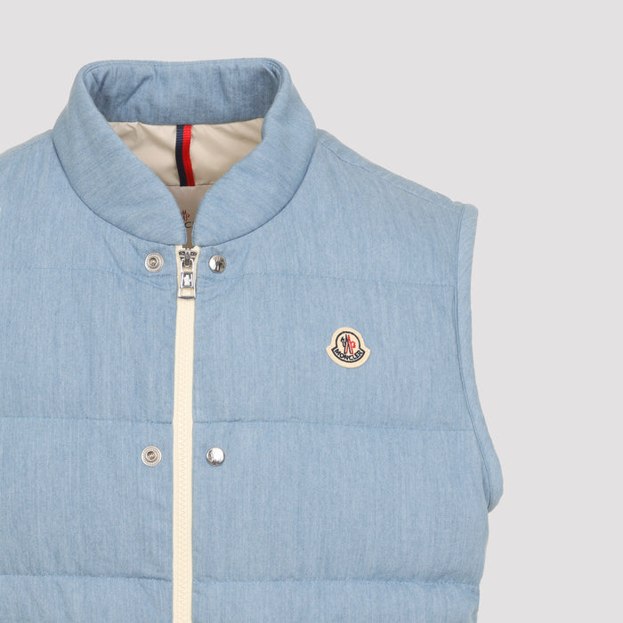 Heceta Gilet Blue Cotton Polyester