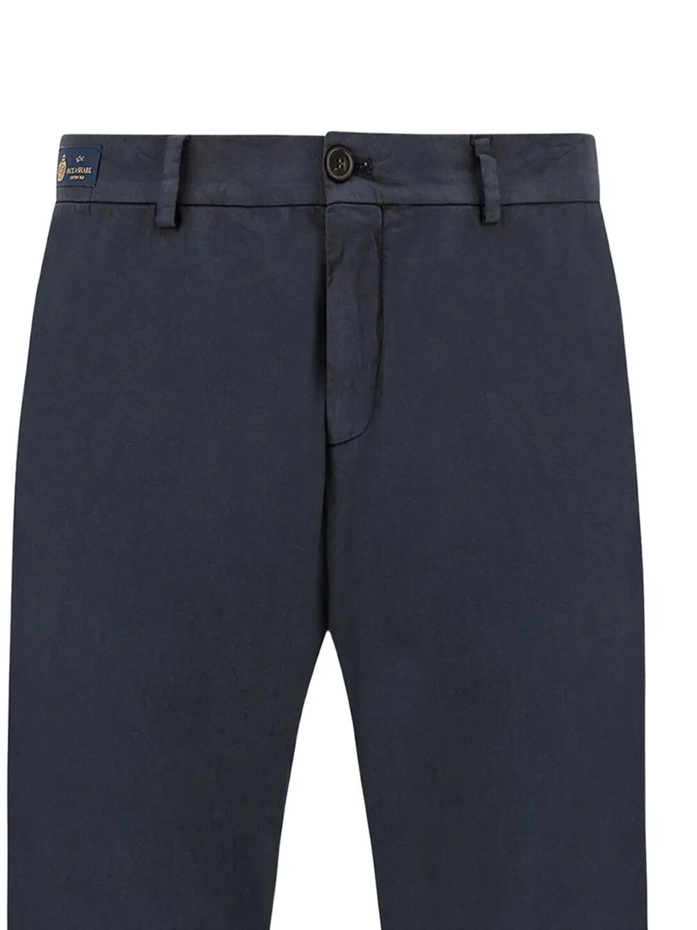 Chinos Blue Cotton Silk Spandex Pant