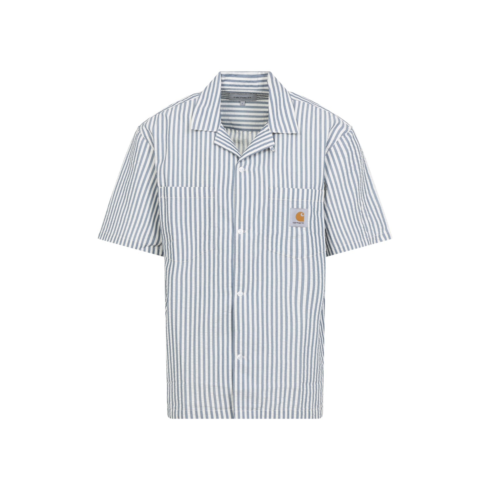 Leavel Shirt Blue Cotton Polyester
