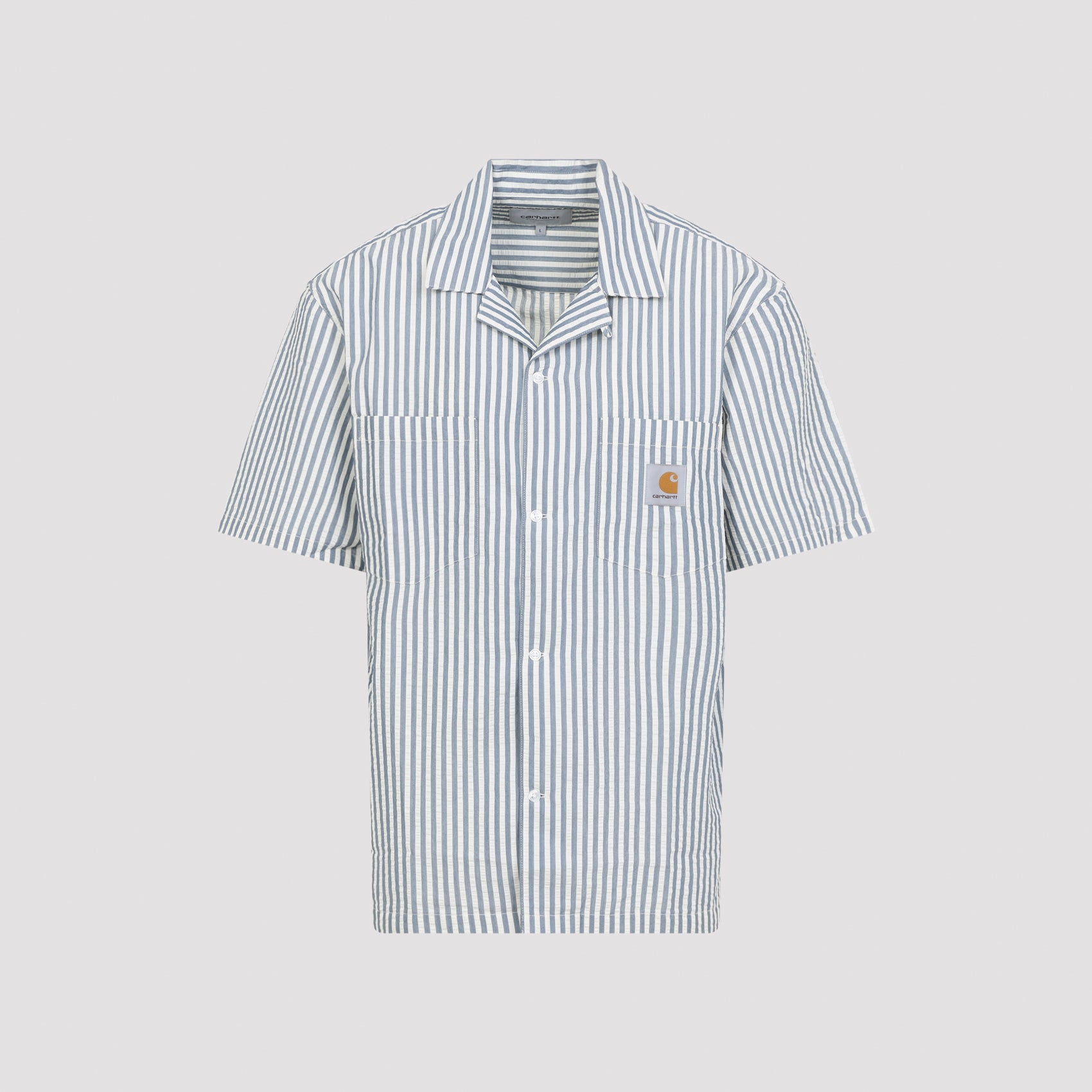 Leavel Shirt Blue Cotton Polyester