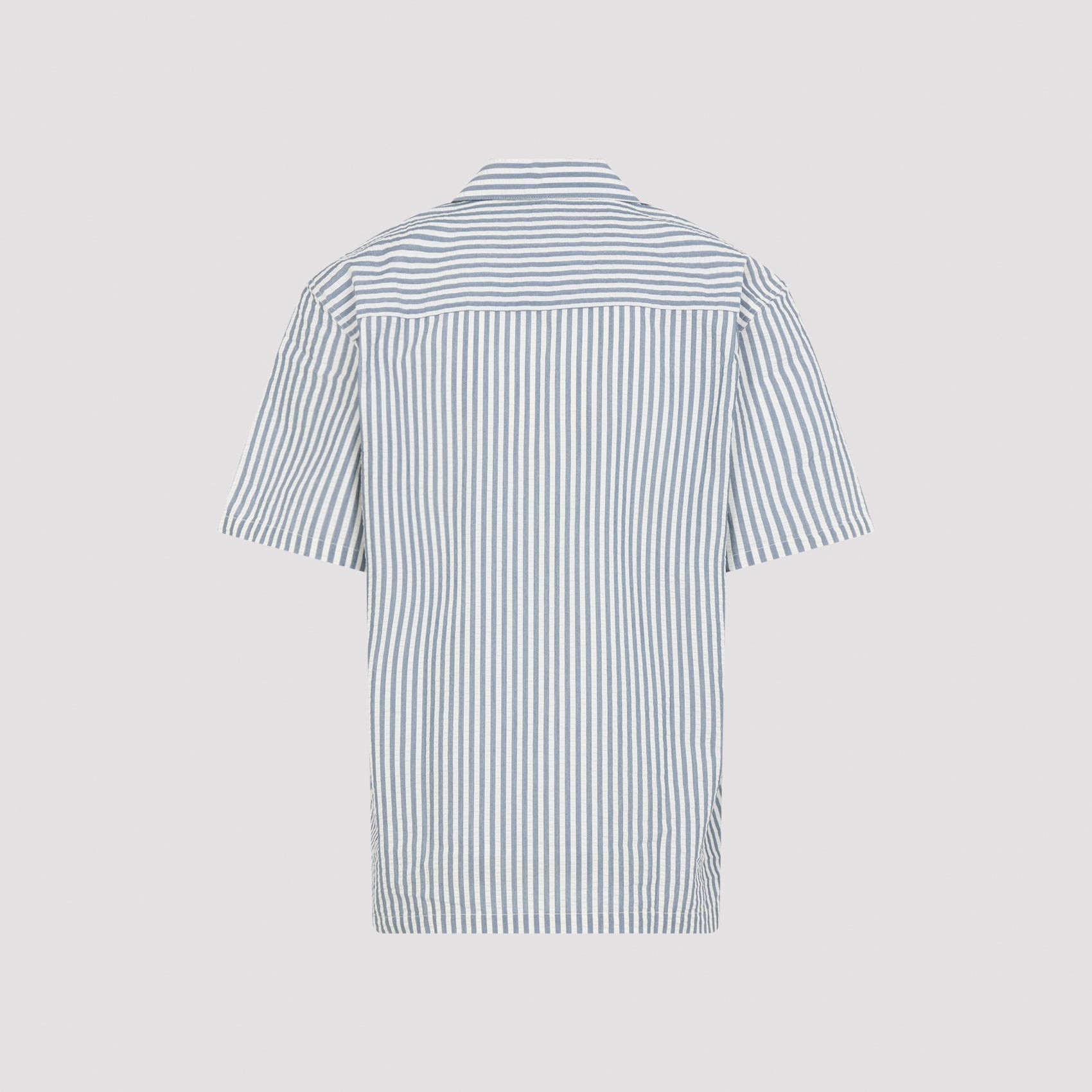 Leavel Shirt Blue Cotton Polyester