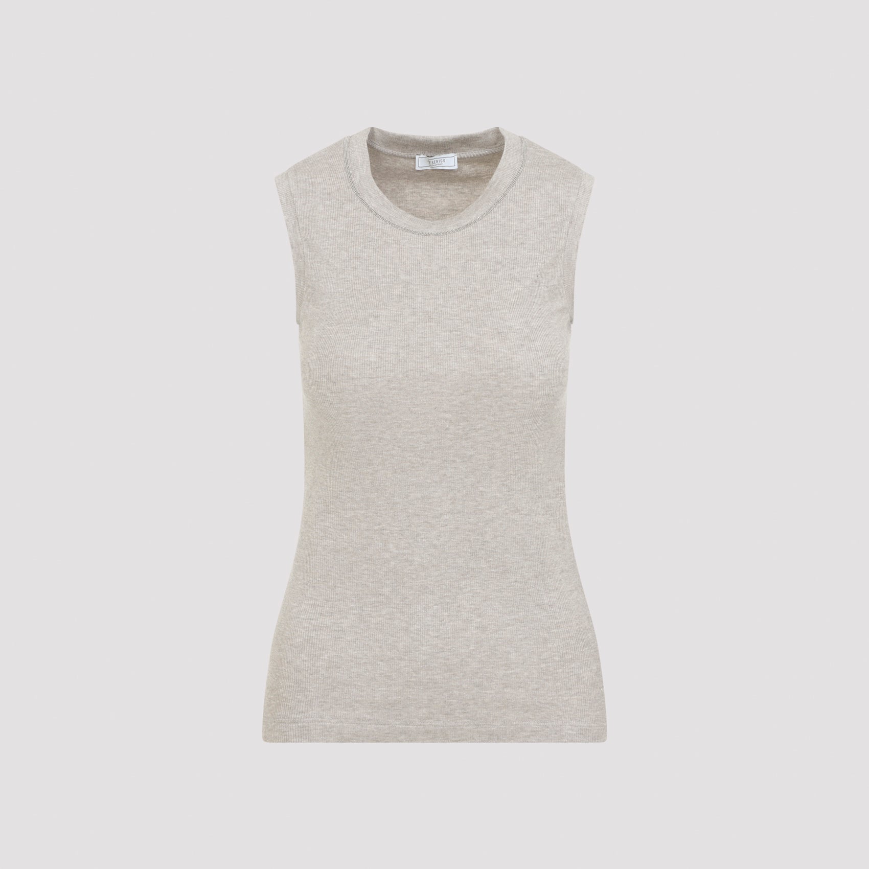 Lurex Top Brown Viscose Elastane Metal