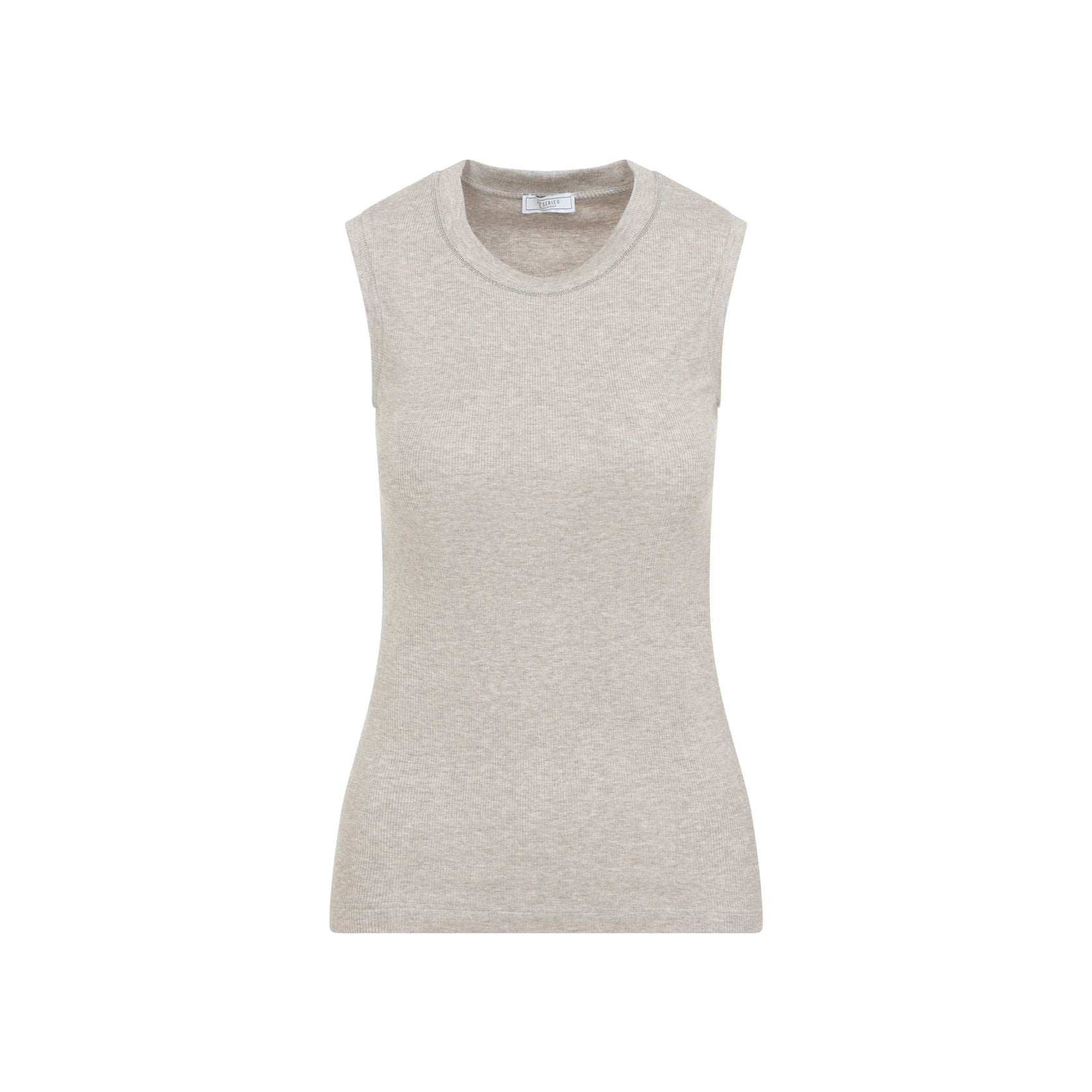 Lurex Top Brown Viscose Elastane Metal