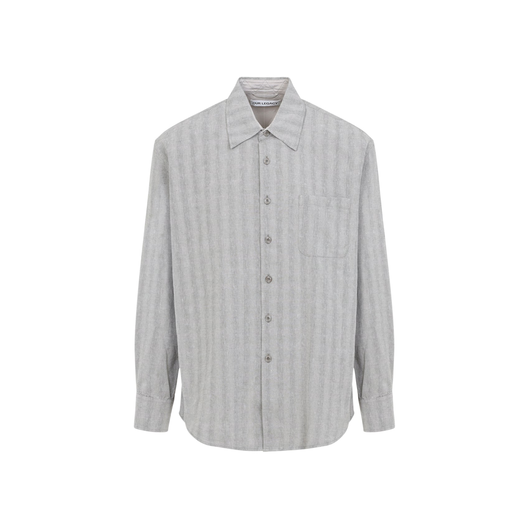 Above Shirt Green Cotton Linen Polyester