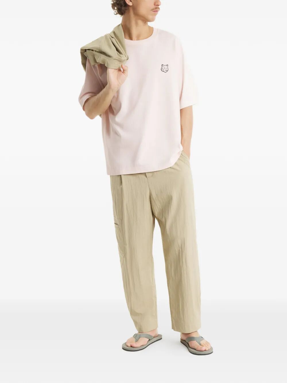 Fox Head Oversize Tee-shirt Pink & Purple Cotton Tshirt