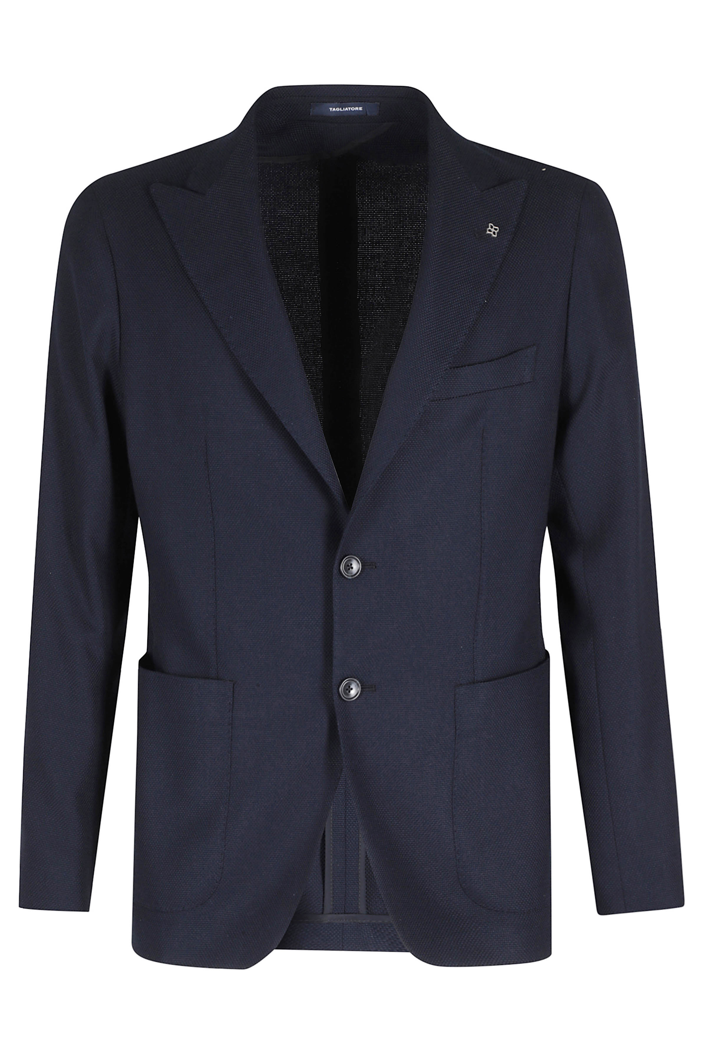 Montecarlo Rever A Lancia 1 Petto Lana Cotone Opsak Blue Vergine Elastane Blazer