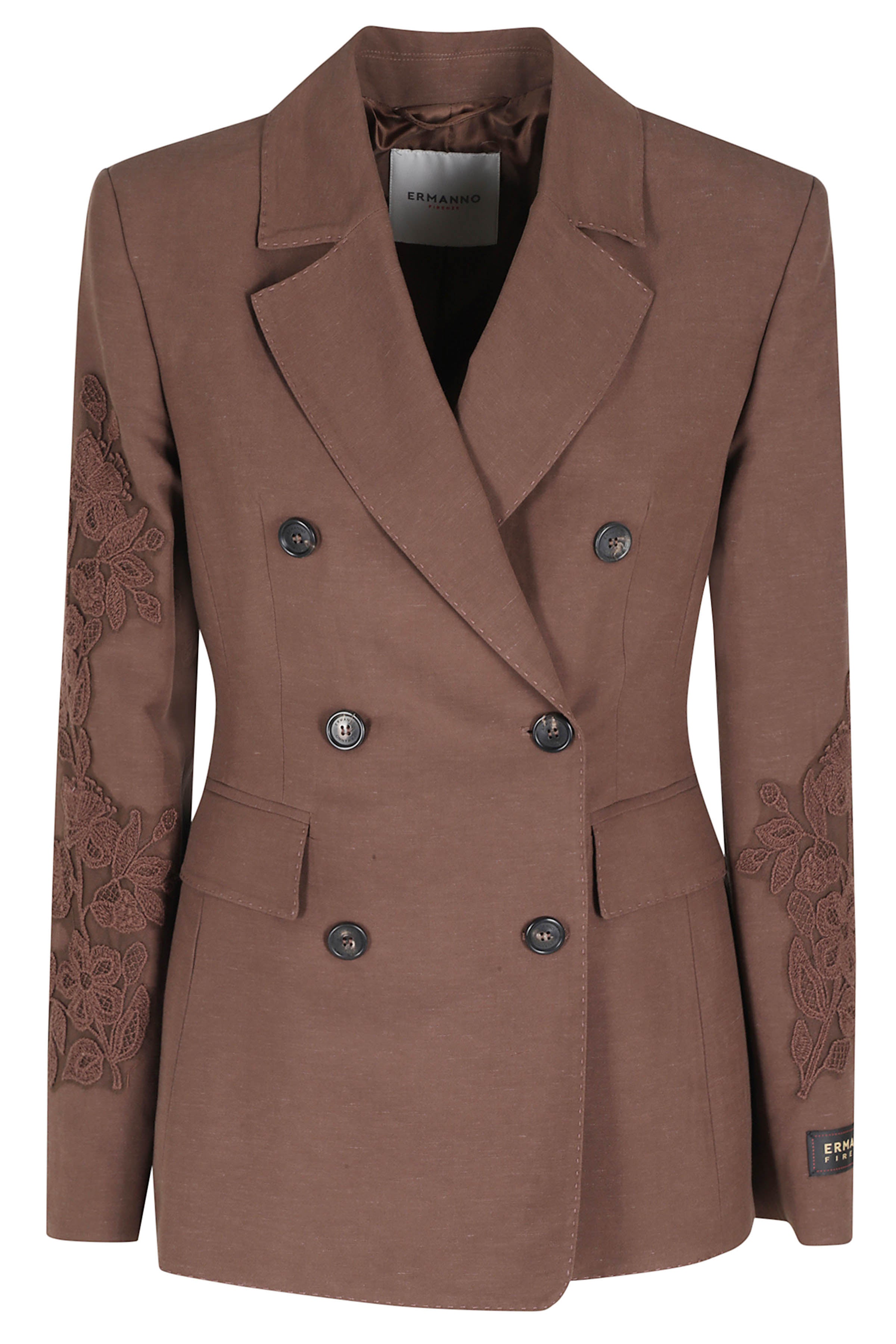Giacca Doppiopetto Brown Viscosa Blazer