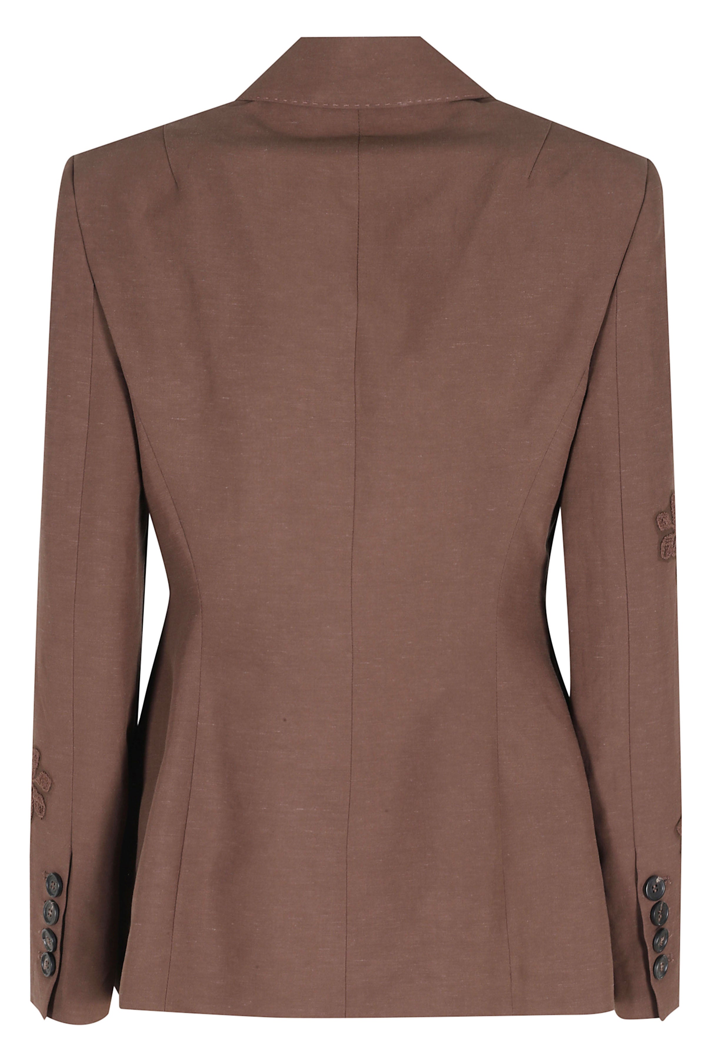Giacca Doppiopetto Brown Viscosa Blazer