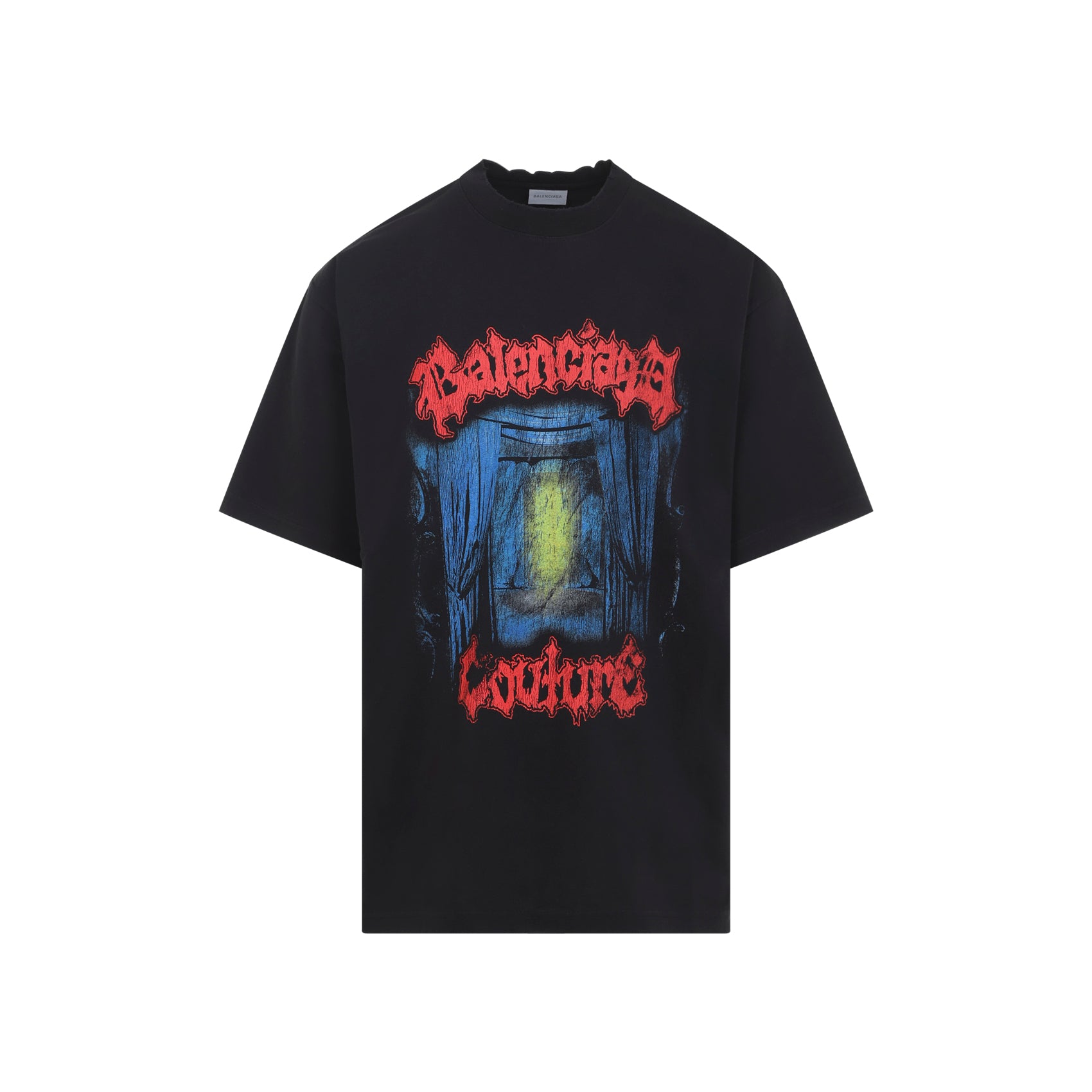 Medium Fit T-shirt Black Cotton Tshirt