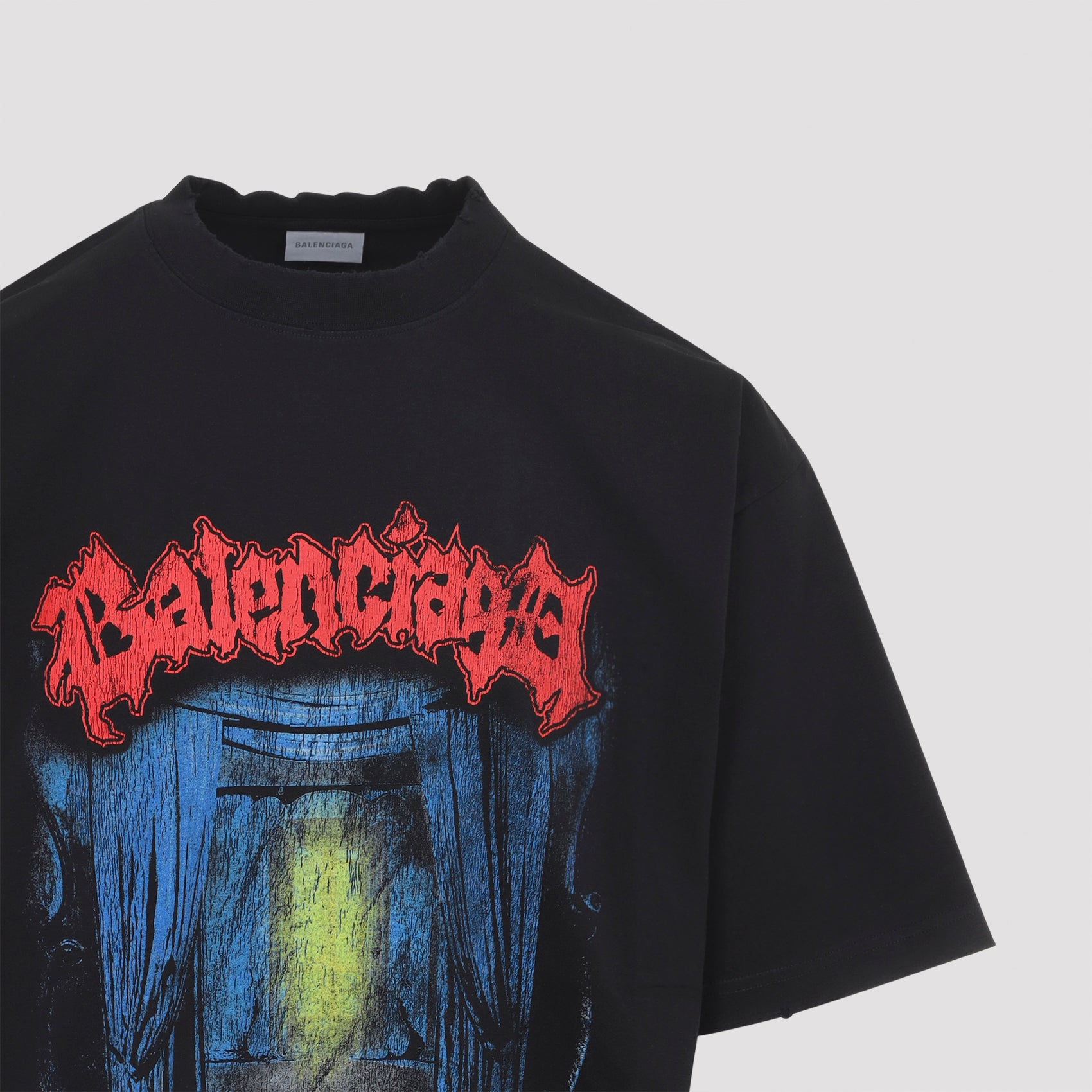 Medium Fit T-shirt Black Cotton Tshirt