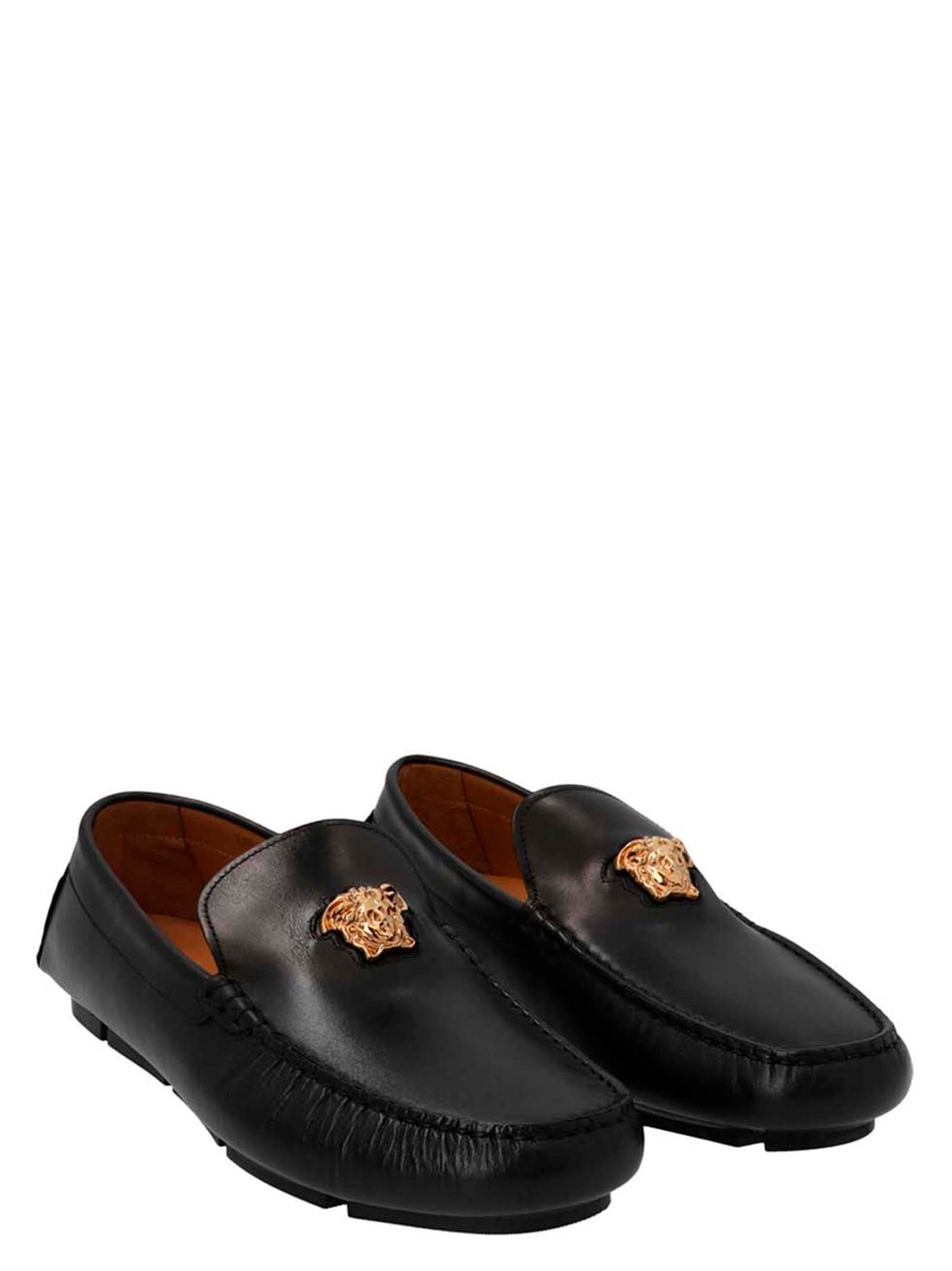 Medusa loafers Black Polyolefin Wool