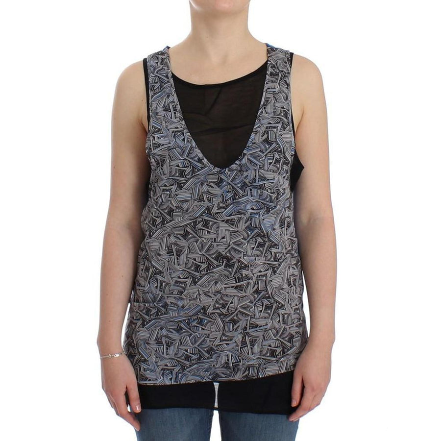 Costume National 96% Polyester tank top in multicolor